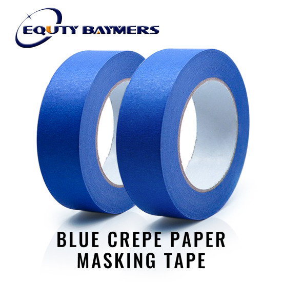 Blue Crepe Paper Masking Tape, Blue Surface Painters Tape, Fineline Masking Tape, No Residue, Multi Purpose Masking Tape, Uv and sun resistant, 2 Rolls 1 inch X 60 yards (120 Total Yards)