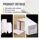 25pcs White Gift Box with Lid, 4x4x4 inch Square Box for Arts and Crafts Packaging, Perfect for Presents, Ideal Gift Box, White cardboard