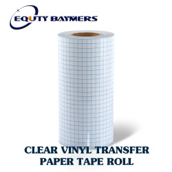 12in x 60ft Premium Clear Vinyl Transfer Tape Roll Medium Viscosity, High Transparency, Easy to Use, Ideal for Cricut Vinyl Projects,Blue Check